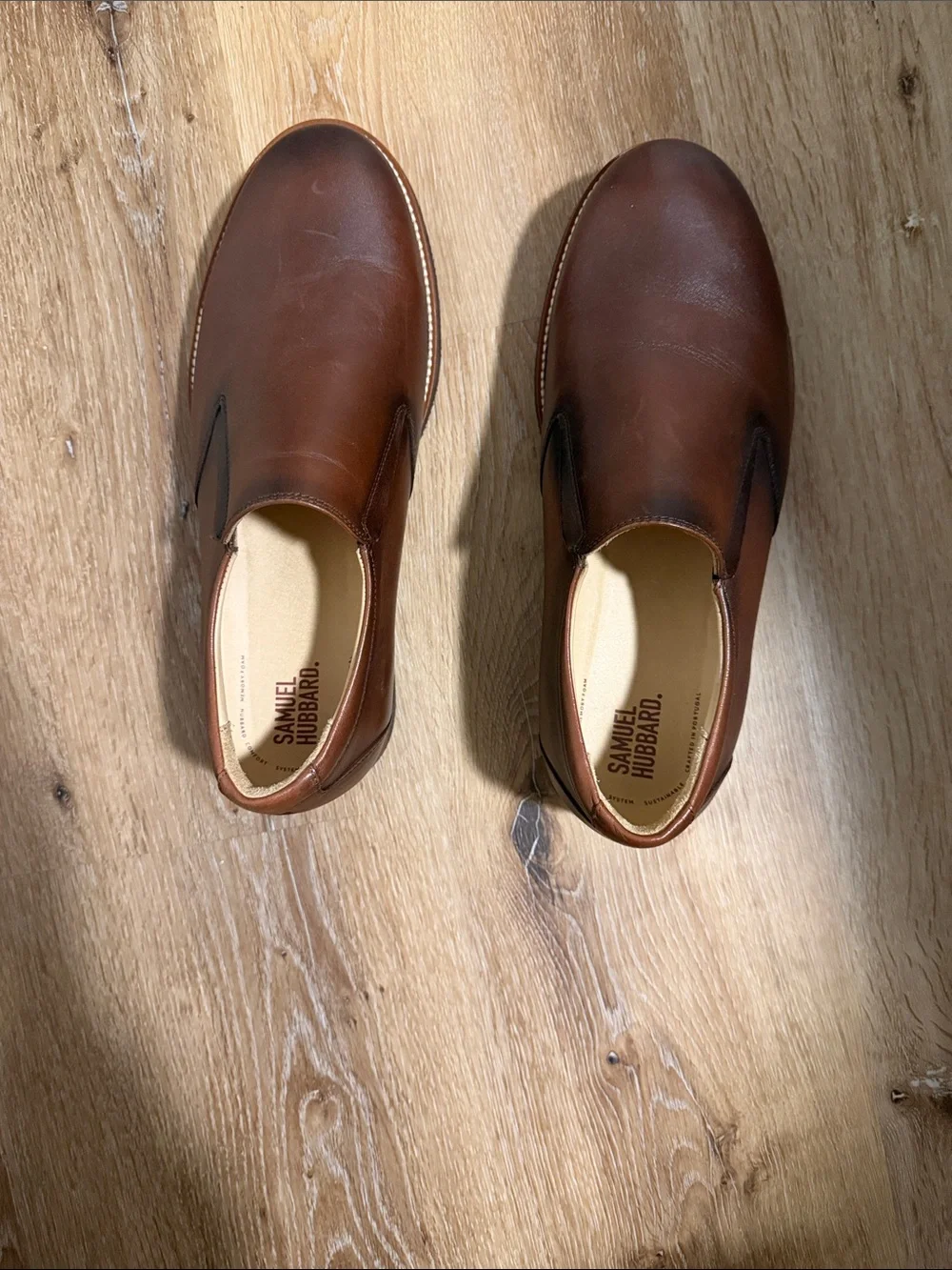 Men's Brown Leather Slip-On Loafers — Classic Comfort